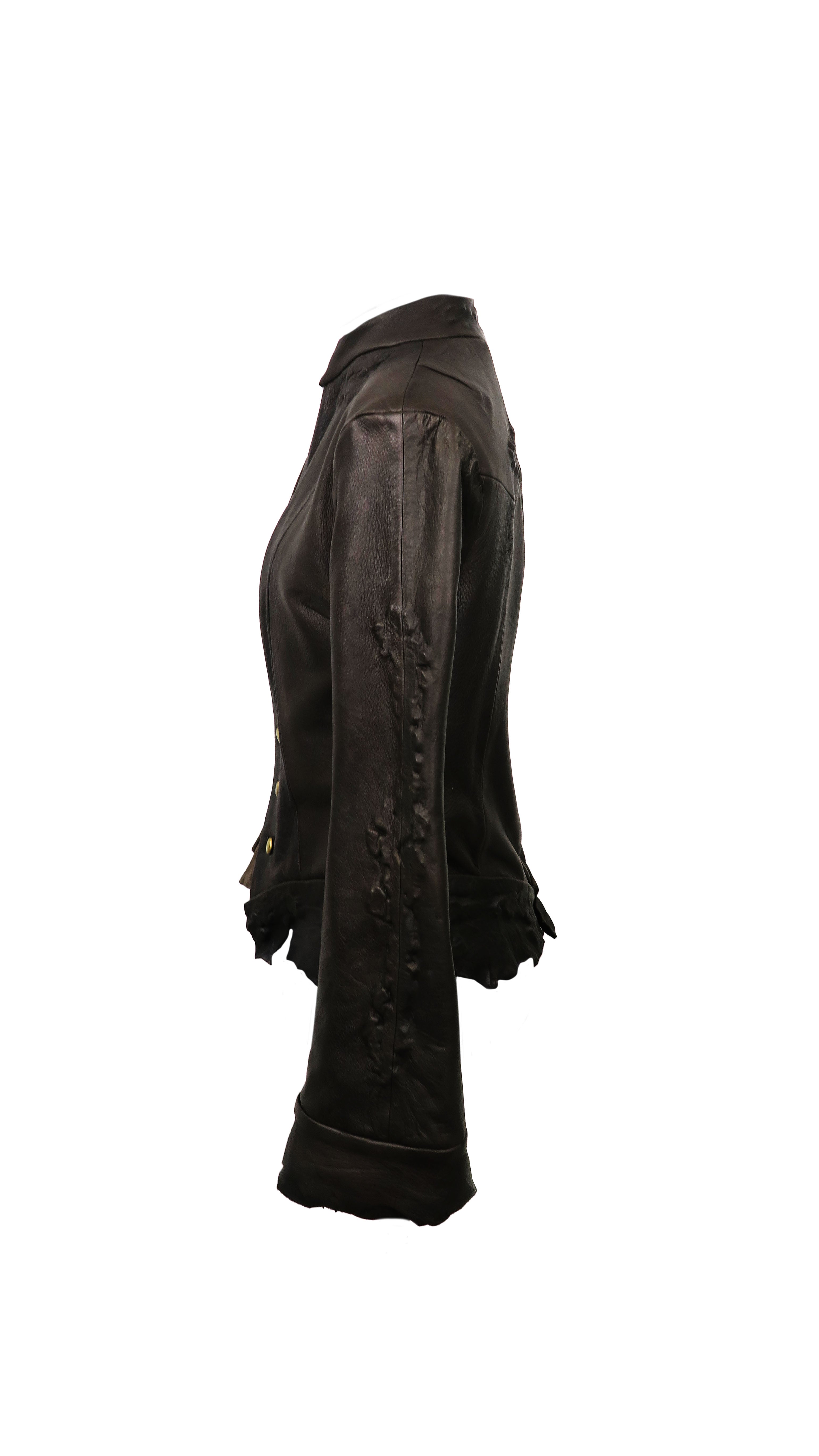 moulded leather jacket